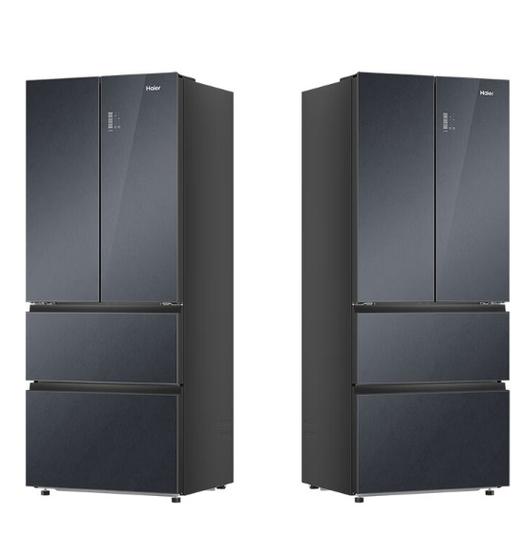 海尔（Haier）（202767
）冰箱法式多门一级能效智能双变频 钢化玻璃面板 风冷无霜电冰箱四门四开门 家用大容量 409升BCD-409WLHFD7DSR 商品图0