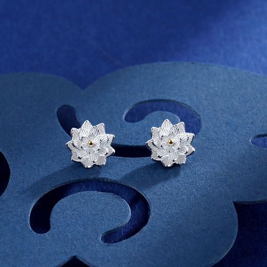 子佩集S990银【娉婷顾影】耳钉【QBED017】花丝2402 商品图0