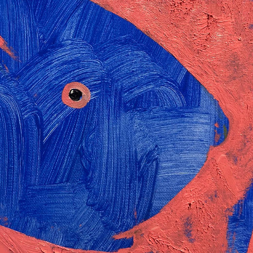 B20 孙洪敏《兔兔新曲》40*30CM 布面油画 手绘原作  已装框（白色木制）艺术家本人特供 仅有1张现货顺丰包邮 商品图2