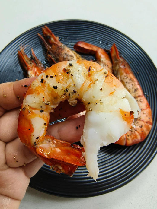 & 大黑虎虾🦐约1斤1盒，肉质非常的肥，口感非常的棒[鼓掌]活冻 商品图3