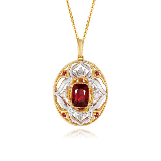 Flame Spinel 火焰尖晶系列 | 宫廷尖晶莲花项链 商品图2