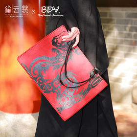龙舞系列印花毛毡手提包
