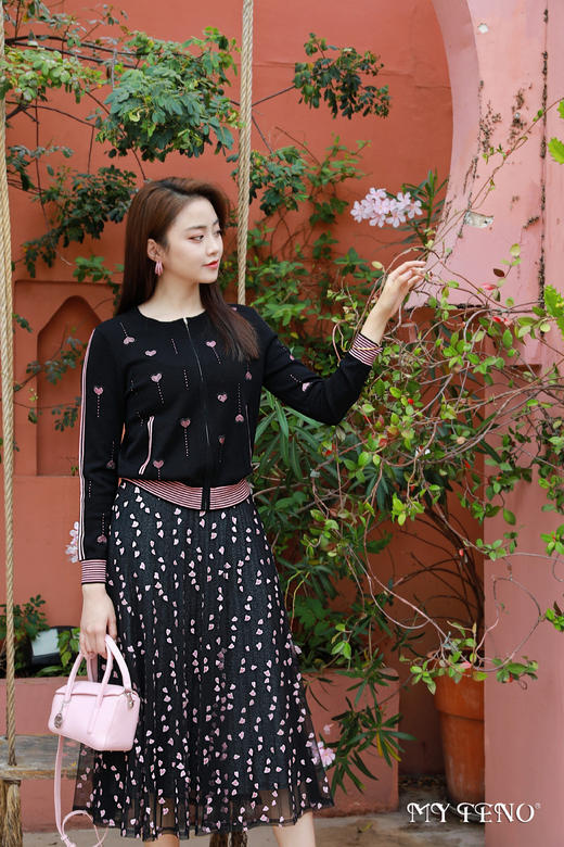 马天奴黑粉撞色纱裙MDS260SKA0 商品图0