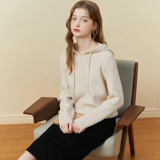 【蒙尚妃针织连帽卫衣】外穿显瘦😍内搭亦神器❗春秋冬三季好搭⛄可单穿、可外搭 商品图1