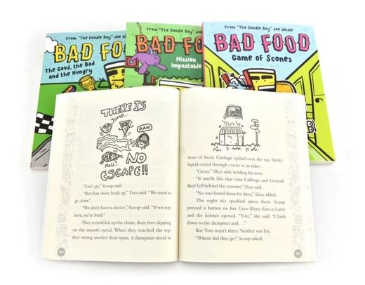 【7岁+推荐】Bad Food 食物的搞笑冒险4册 幽默搞笑初章书 商品图1
