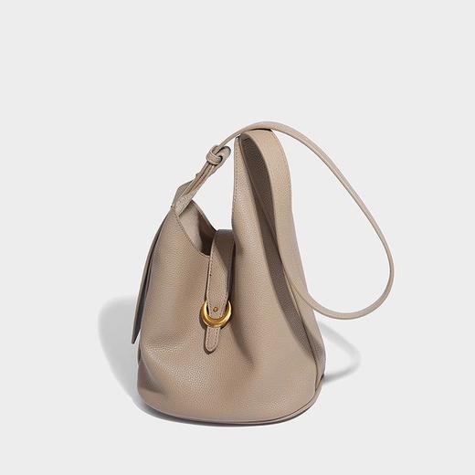 简约大容量软皮水桶包锁扣腋下包通勤单肩斜挎子母包潮流托特女包 商品图3