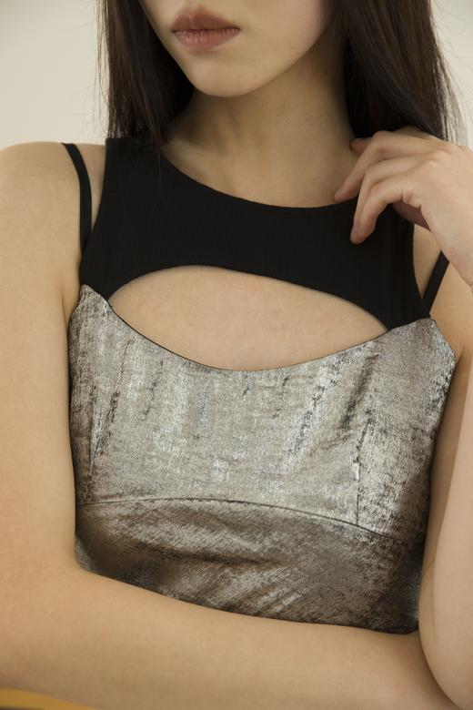 背心式不规则连衣裙 商品图2