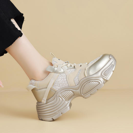 品质好货 | Safiya/索菲娅2024春季新款小香风百搭厚底运动休闲鞋老爹鞋 SF41112712 商品图5