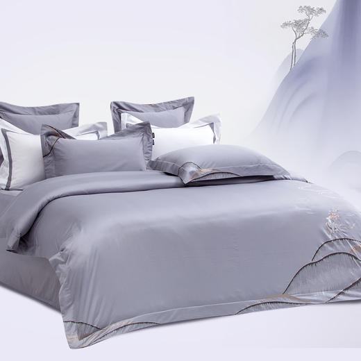 多喜爱山海经 100S云锦缎四件套 眺望山峦cs 商品图4