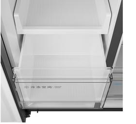 TCL528（912696）升纤薄系列十字对开四门变频电冰箱 640mm超薄机身 多点离子杀菌 云岩灰玻璃面板 R528P8-U