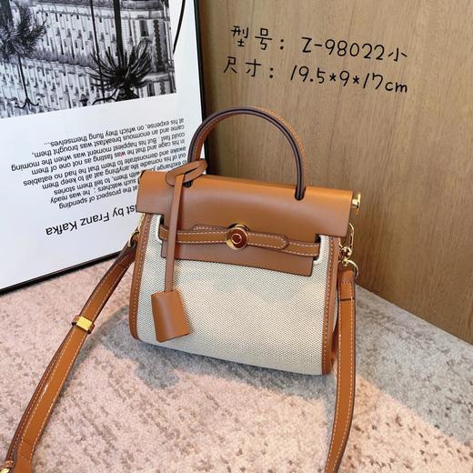 2023女款包包秋冬新款时尚个性撞色凯莉包单肩手提斜挎女包批发 商品图2