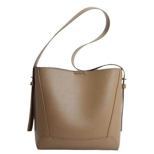 软皮水桶包简约大容量托特包通勤腋下包2023新款百搭单肩斜挎包潮 商品图4