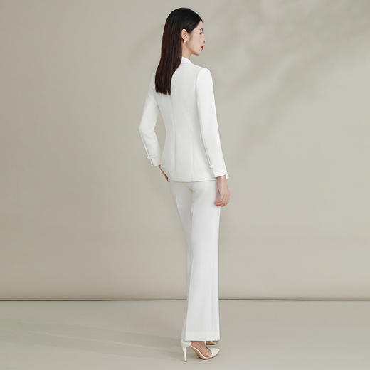 IWY/新款国风设计师款米白色西服套装主持人上镜装高端国风西服两件套FYC217+FYP218 商品图4