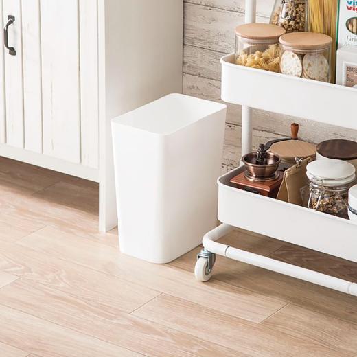 省空间塑料垃圾桶 白色 商品图0