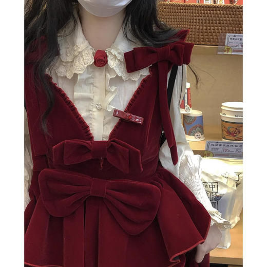 裁缝学苑AS193玫瑰扣蝴蝶结丝绒花苞裙+花边衬衫套装纸样女装服装打板 商品图5