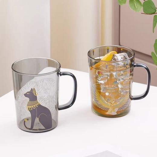 大英博物馆埃及系列 盖亚·安德森猫 伊西丝 烟灰色玻璃把手对杯情侣礼盒450ml 商品图1