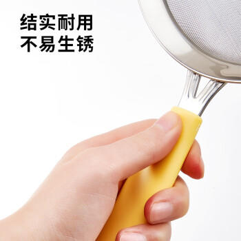 展艺 304不锈钢网漏漏勺14cm 豆浆过滤网勺油炸网勺面粉筛捞漏勺露营 /厨具 /烘焙用具 /烘焙小工具 商品图0