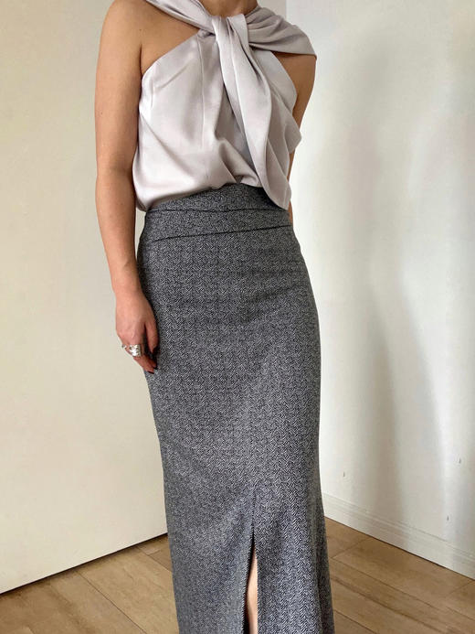 Viktoria Chan｜AW23066 sisi draped top  [ 灰 ] 商品图3