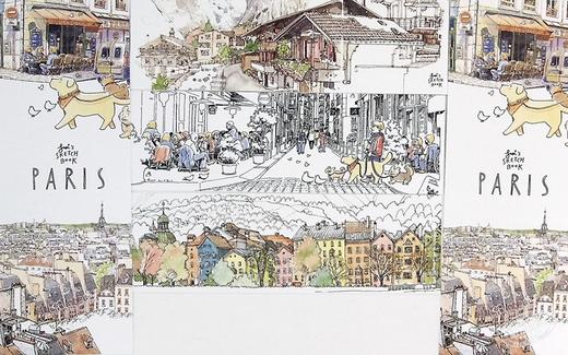 预售 【中商原版】Sasi的欧洲旅行手帐书:巴黎 泰文版 进口艺术 Sasi's Sketch Book 34 Days in Europe: PARIS 旅游手记手绘绘本 商品图7