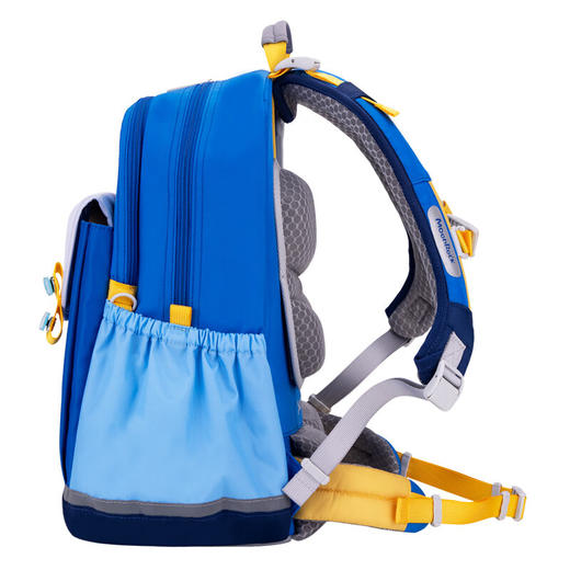 【护童】B座8F | 梦乐（MoonRock）新品奇趣插画小学生男女儿童轻便护脊减负警示双肩书包 SP102P 天蓝(星球小天使) 商品图5