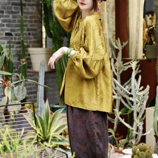 裁缝学苑AQ236中式上衣纸样女装衬衫新国风灯笼袖衬衣服装打板 商品图3