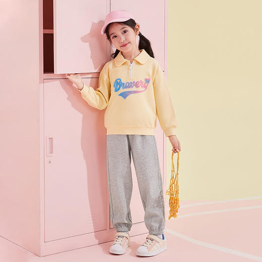 笛莎Deesha 童装女童套装2024春装新款长袖POLO领套装 商品图3