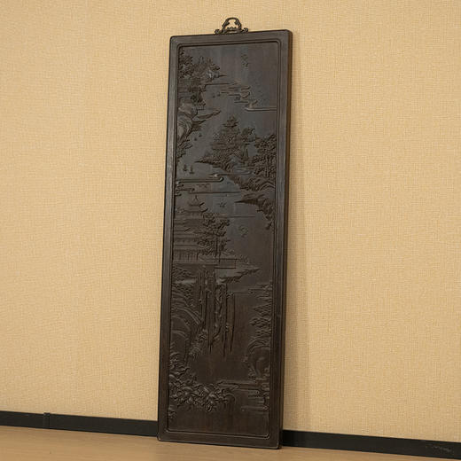 二十世纪 紫檀山水楼台挂屏 商品图4