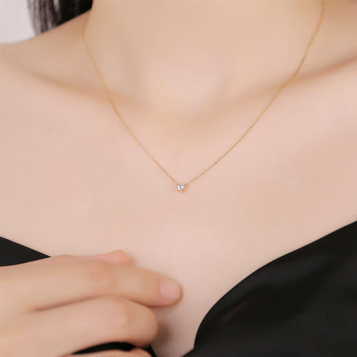 K金莫桑简约星光项链 商品图3