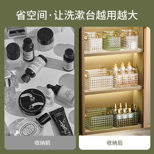 镜柜收纳盒卫生间浴室柜整理盒洗漱台桌面化妆品护肤品口红置物架 商品图2