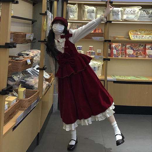 裁缝学苑AS193玫瑰扣蝴蝶结丝绒花苞裙+花边衬衫套装纸样女装服装打板 商品图6