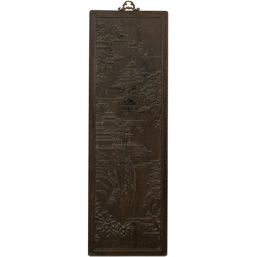 二十世纪 紫檀山水楼台挂屏 商品图5