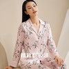 【琼花玉叶】真丝睡衣女100%桑蚕丝家居服长袖长裤印花衣裤套金三塔  YSFEA210 商品缩略图2