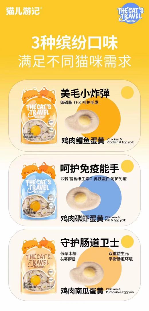 猫儿游记全价冻干溶豆荷包蛋 商品图6