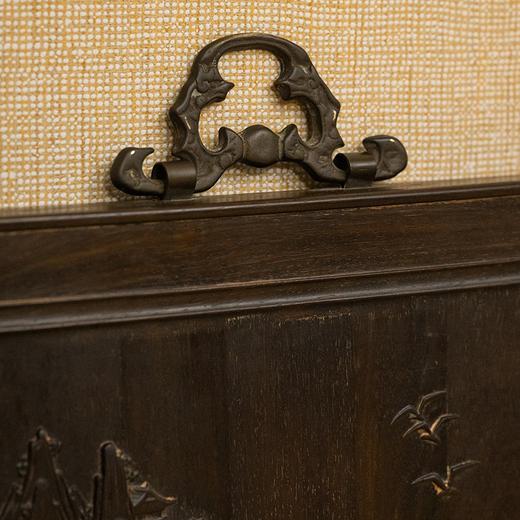 二十世纪 紫檀山水楼台挂屏 商品图2