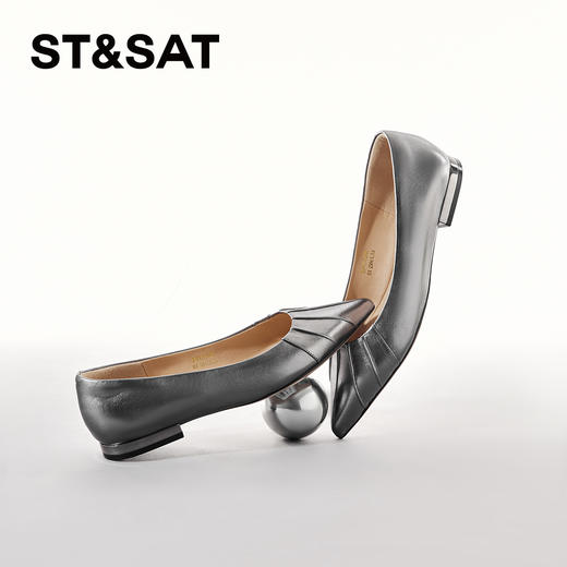 星期六温柔风尖头气质单鞋SS4111120A 商品图0