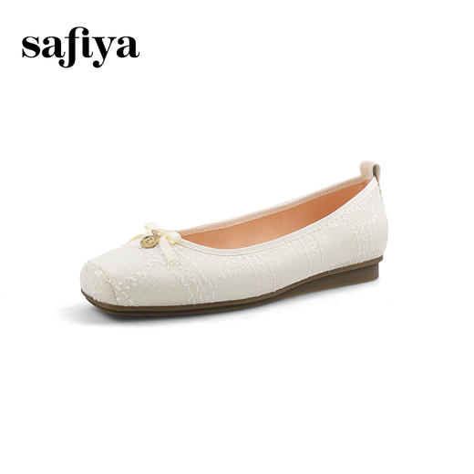 Safiya/索菲娅2024春季小香风方头巴黎舞鞋气质通勤浅口单鞋 SF41111109 商品图9
