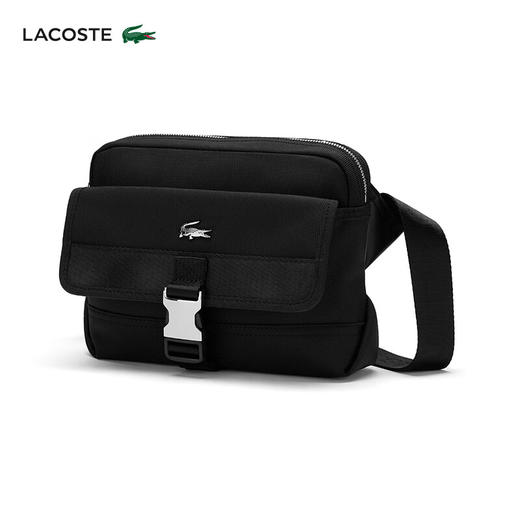 【海南专供价】Lacoste法国鳄鱼男士新款纯色百搭斜挎包NH4590KO 商品图0