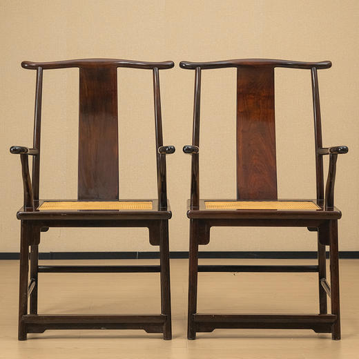二十世纪 红木四出头官帽椅（一对） 商品图0
