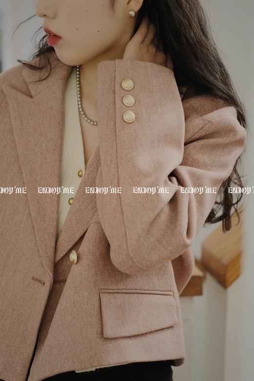 【门店同款】ENJOY冬季金属扣呢子短款外套 154859491 商品图1