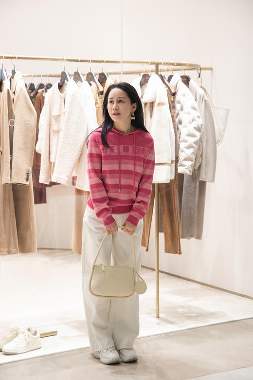 奇威双色泡泡花针法渐变条纹针织0AF0504714 商品图2