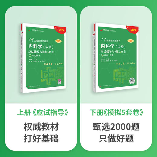 2025丁震原军医版 内科学中级 应试指导+模拟5套卷 303 商品图2