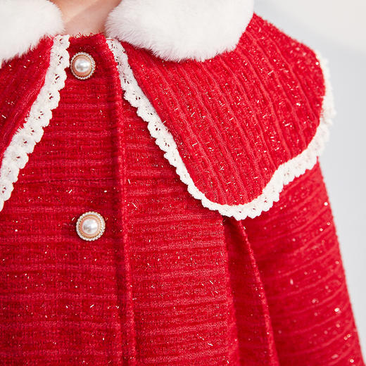 笛莎女童羽绒服2023冬季新款时尚香风外套 商品图3