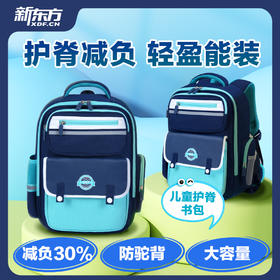【新东方】儿童护脊双肩背包 |  学生书包 背包  学习 护腰