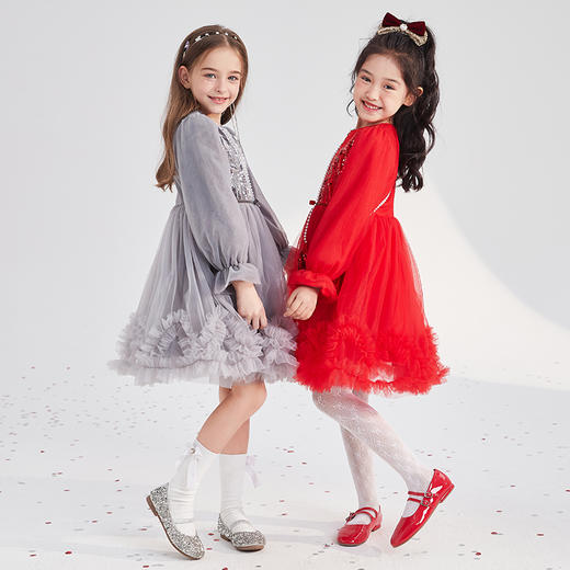 笛莎Deesha 连衣裙2023新款时尚网纱连衣裙 商品图2