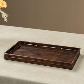 紫檀鱼门洞文房盘