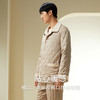 【暖暖家居服】金三塔桑蚕丝丝绵保暖衣裤套装男复古可外穿新品睡衣  YSMDD202 商品缩略图1