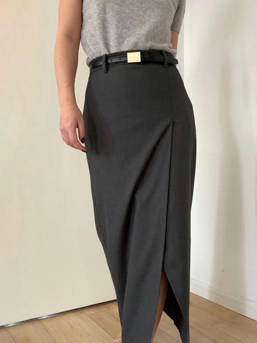 My Dearest｜1064SKGY STIMULATION MIDI SKIRT  [ 灰色侧开叉长半身裙] 商品图6