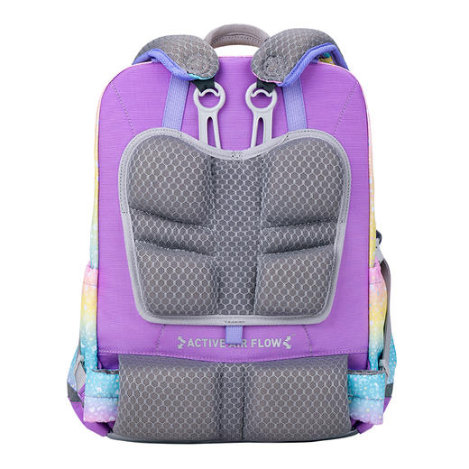 【护童】B座8F | 梦乐（MoonRock）书包小学生男女护脊减负轻便舒适1-3年级儿童书包身高可调节 彩虹粉（梦幻独角兽） 商品图5