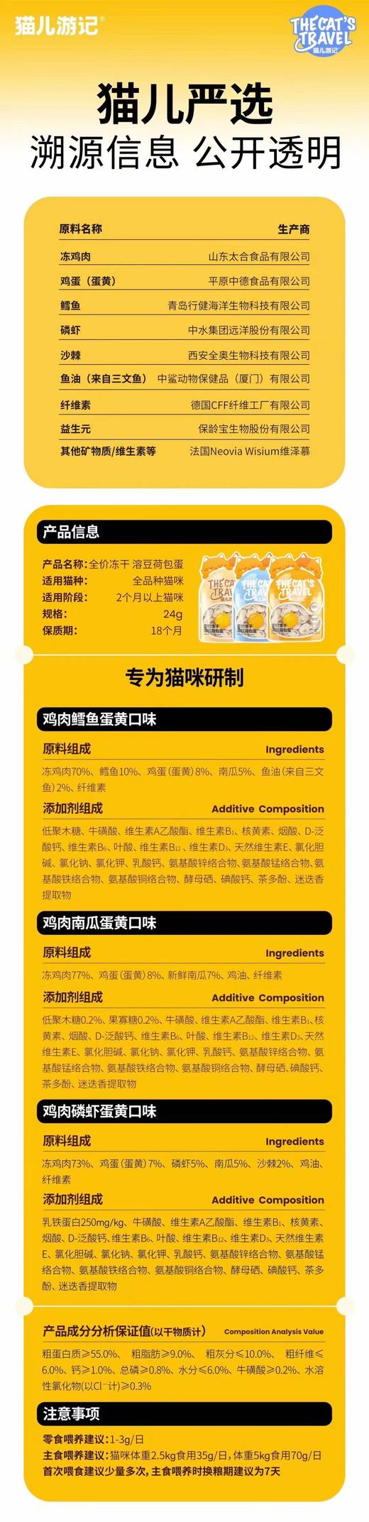 猫儿游记全价冻干溶豆荷包蛋 商品图8