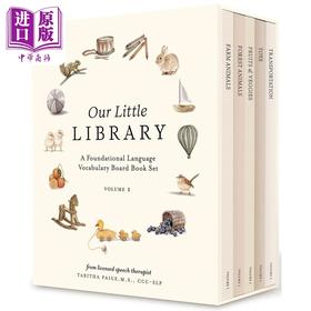 【中商原版】我们的图书馆 Our Little Library 英文原版 纸板书 低幼儿童早教认知 亲子早期学习图画书 进口童书 0-3岁 盒装